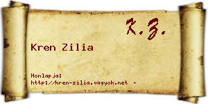 Kren Zilia névjegykártya